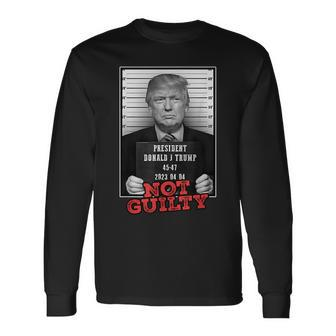 Donald Trump Not Guilty Shot Free Trump 2024 Long Sleeve T-Shirt | Mazezy