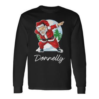 Donnelly Name Santa Donnelly Long Sleeve T-Shirt - Seseable