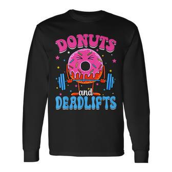 Donut And Deadlifts Barbell Doughnut Lover Girls Boys Son Long Sleeve T-Shirt T-Shirt | Mazezy