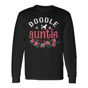 Doodle Auntie Dog Goldendoodle Lover Christmas Long Sleeve T-Shirt - Monsterry