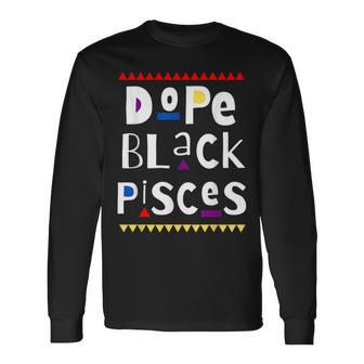 Dope Black Pisces Long Sleeve T-Shirt | Mazezy