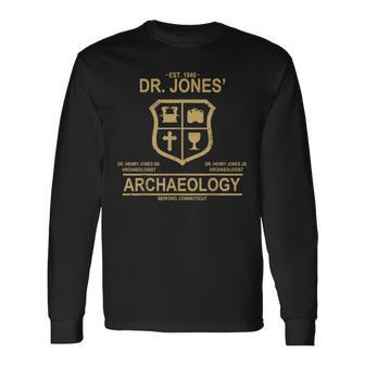 Dr Jones Archaeologys Long Sleeve T-Shirt T-Shirt | Mazezy
