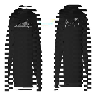 Dragon Boat Racing Paddle Ekg Heartbeat Long Sleeve T-Shirt | Mazezy