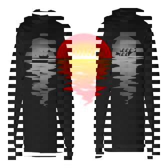 Dragon Boat Racing Team Sunset Long Sleeve T-Shirt | Mazezy