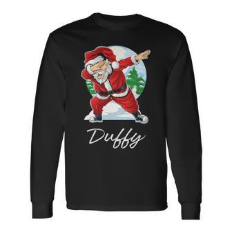 Duffy Name Santa Duffy Long Sleeve T-Shirt - Seseable