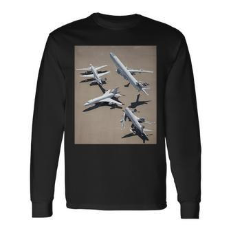 E-8 Joint Stars Battlefield Management Long Sleeve T-Shirt | Mazezy