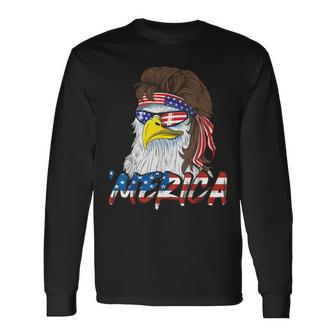 Eagle Mullet 4Th Of July Usa American Flag Merica Long Sleeve T-Shirt T-Shirt | Mazezy DE