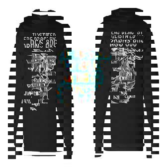 Easily Distracted By Dragons Books Reading Bookworm Reading Long Sleeve T-Shirt | Mazezy