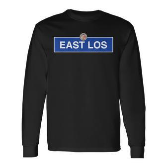East Los Los Angeles Street Sign Boyle Heights California Bh Long Sleeve T-Shirt | Mazezy