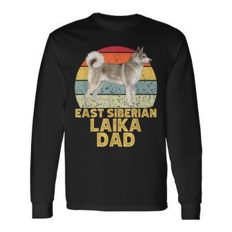 East Siberian Laika Dog Dad Retro My Dogs Are My Cardio Long Sleeve T-Shirt | Mazezy