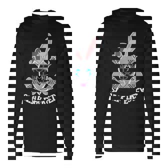Easter Bunny Hockey Mask Eggs Hunting Rabbit Egg Long Sleeve T-Shirt | Mazezy
