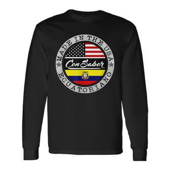 Ecuadorian American Camiseta Ecuatoriana Americana Long Sleeve T-Shirt | Mazezy DE