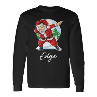 Edge Name Santa Edge Long Sleeve T-Shirt - Seseable