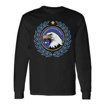 Edwards Air Force Base Eagle Roundel Long Sleeve T-Shirt T-Shirt | Mazezy