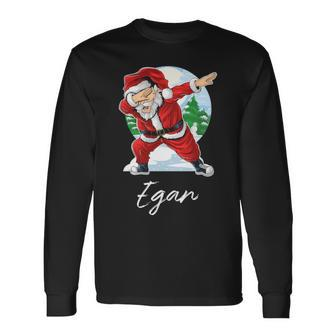 Egan Name Santa Egan Long Sleeve T-Shirt - Seseable