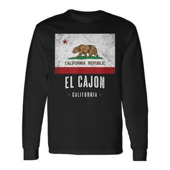 El Cajon California Cali City Souvenir Ca Flag Top Long Sleeve T-Shirt | Mazezy