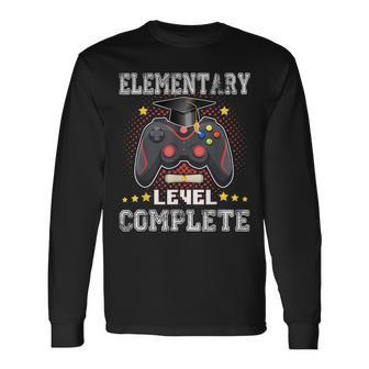 Elementary Level Complete Gamer Class Of 2023 Graduation Long Sleeve T-Shirt T-Shirt | Mazezy