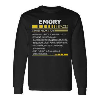 Emory Name Emory Facts V2 Long Sleeve T-Shirt - Seseable