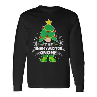 Energy Auditor Gnome Xmas Family Holiday Christmas Matching Long Sleeve T-Shirt | Mazezy