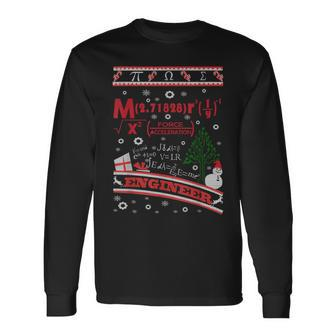 Engineer Ugly Christmas Sweater Engineer T Long Sleeve T-Shirt | Mazezy