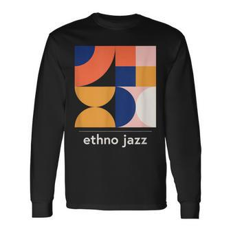 Ethno Jazz Vintage Jazz Music Band Minimal Long Sleeve T-Shirt | Mazezy