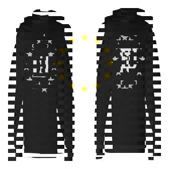 Eu Flag T European Union Supporters Euro Flag Long Sleeve T-Shirt | Mazezy