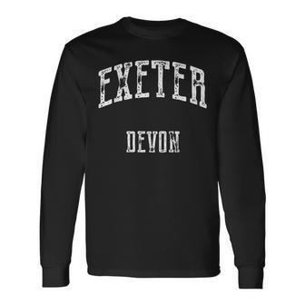 Exeter Devon Vintage Long Sleeve T-Shirt | Mazezy