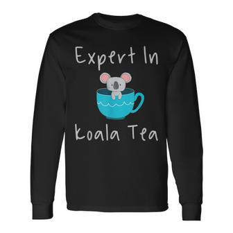 Expert In Koala Tea Pun Quality Control Manager Specialist Long Sleeve T-Shirt | Mazezy