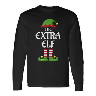 Extra Elf Family Matching Group Christmas Long Sleeve T-Shirt - Thegiftio UK