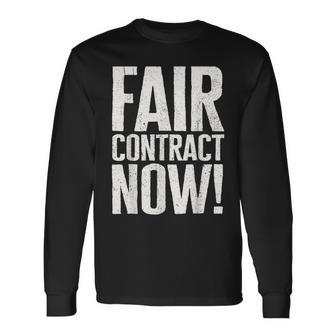 Fair Contract Now Writers Guild Of America Wga Strike Long Sleeve T-Shirt | Mazezy DE