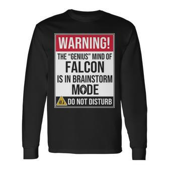 Falcon Name The Genius Mind Of Falcon Long Sleeve T-Shirt - Seseable
