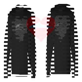 False Killer Whale Valentines Day Love Fingerprint Long Sleeve T-Shirt | Mazezy