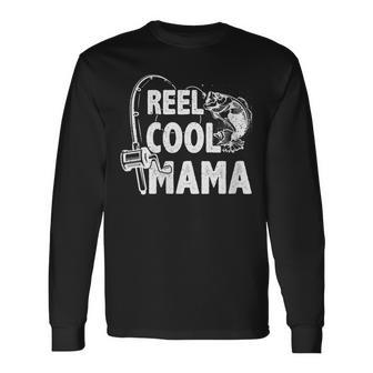 Family Lover Reel Cool Mama Fishing Fisher Fisherman Long Sleeve T-Shirt T-Shirt | Mazezy