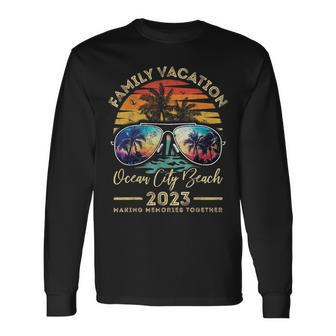 Family Vacation 2023 Vintage Maryland Ocean City Beach Long Sleeve T-Shirt