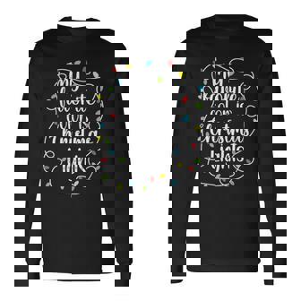 My Favorite Color Is Christmas Lights Christmas Long Sleeve T-Shirt - Seseable