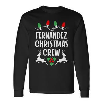 Fernandez Name Christmas Crew Fernandez Long Sleeve T-Shirt - Seseable