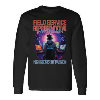 Field Service Representative Gamer Fun Pun Gaming Long Sleeve T-Shirt | Mazezy