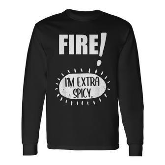 Fire Sauce Packet Tacos Condiment Group Halloween Costumes Long Sleeve T-Shirt - Monsterry