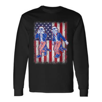 Firework Uncle Sam Griddy Dance 4Th Of July Independence Day Long Sleeve T-Shirt T-Shirt | Mazezy