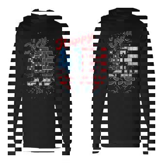 Fireworks Happy 4Th Of July Us Flag American 4Th Of July Long Sleeve T-Shirt - Monsterry