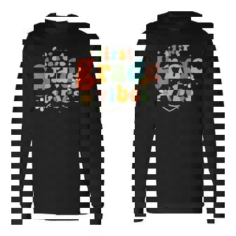 First Grade Vibes 1St Grade Team Retro 1St Day Of School Long Sleeve T-Shirt | Seseable FR