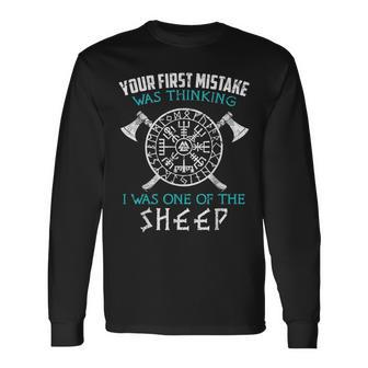 Your First Mistake Viking Norse Long Sleeve T-Shirt - Seseable