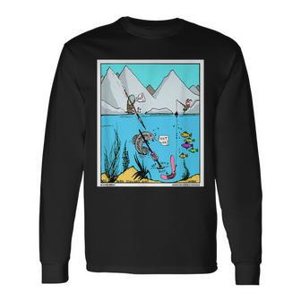Fish With Metal Detector Fishing Treasure Hunter Long Sleeve T-Shirt T-Shirt | Mazezy AU