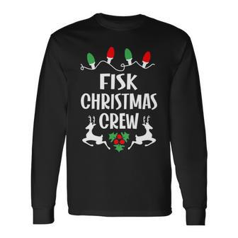 Fisk Name Christmas Crew Fisk Long Sleeve T-Shirt - Seseable