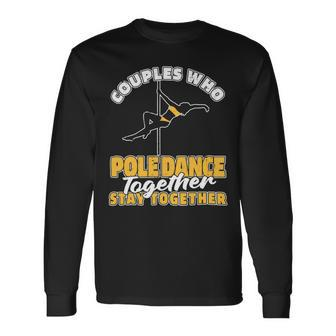 Fitness Couple Dancer Fit Pole Dancing Long Sleeve T-Shirt - Monsterry UK
