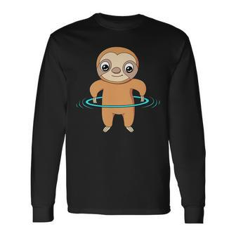 Fitness Dance Hula Hoop Sloth Long Sleeve T-Shirt - Monsterry CA