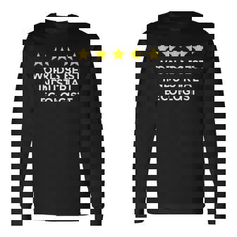 Five Star Worlds Best Industrial Ecologist Rating Word Desig Long Sleeve T-Shirt | Mazezy