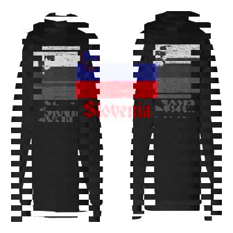 Flag Of Slovenia Slovenian Flag Pride Long Sleeve T-Shirt | Mazezy