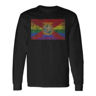 Florida Lgbt Gay Pride Flag Long Sleeve T-Shirt | Mazezy