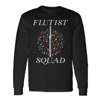 Flutist Squad Orchestra Musician Flute Player Long Sleeve T-Shirt - Monsterry AU